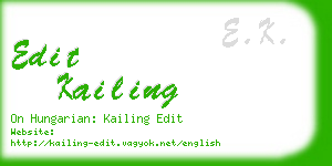 edit kailing business card